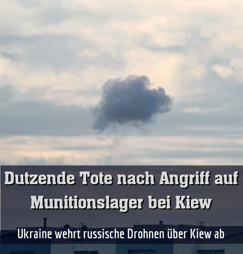Ukraine wehrt russische Drohnen über Kiew ab