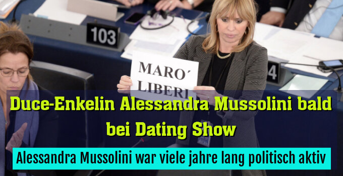 Alessandra Mussolini war viele jahre lang politisch aktiv