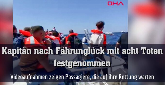 Videoaufnahmen zeigen Passagiere, die auf ihre Rettung warten
