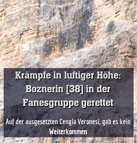 Auf der ausgesetzten Cengia Veronesi, gab es kein Weiterkommen