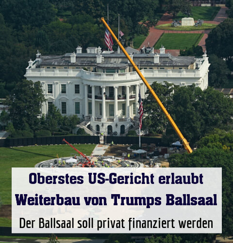 Der Ballsaal soll privat finanziert werden