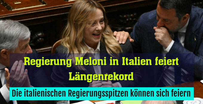 Die italienischen Regierungsspitzen können sich feiern