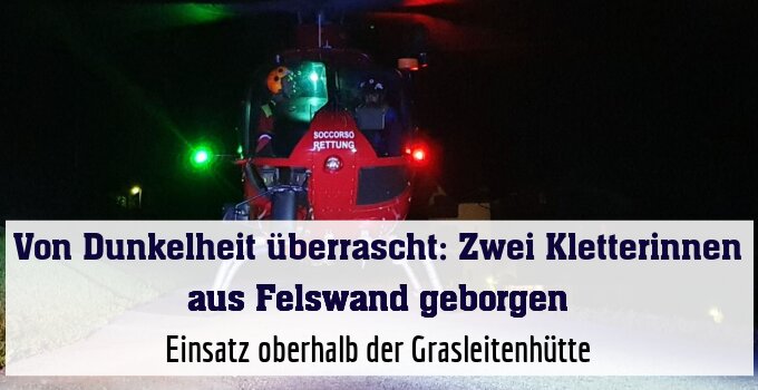 Einsatz oberhalb der Grasleitenhütte