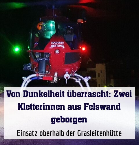 Einsatz oberhalb der Grasleitenhütte