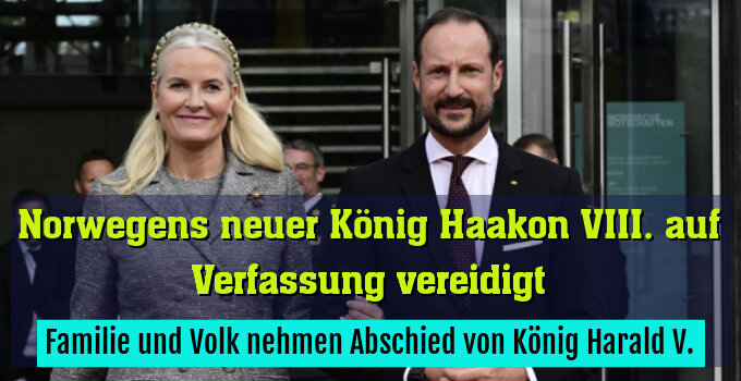 Familie und Volk nehmen Abschied von König Harald V.