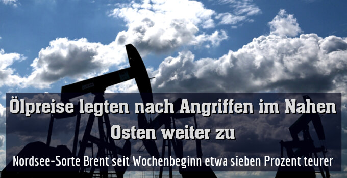 Nordsee-Sorte Brent seit Wochenbeginn etwa sieben Prozent teurer