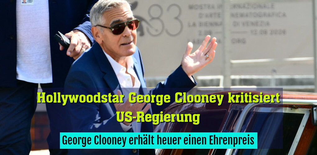 George Clooney erhält heuer einen Ehrenpreis
