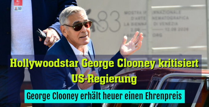 George Clooney erhält heuer einen Ehrenpreis