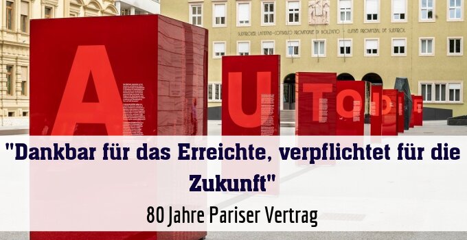 80 Jahre Pariser Vertrag