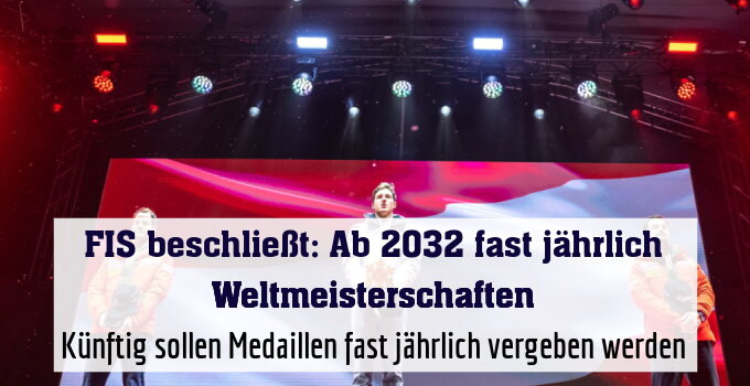 Künftig sollen Medaillen fast jährlich vergeben werden