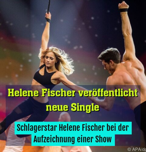 Schlagerstar Helene Fischer bei der Aufzeichnung einer Show