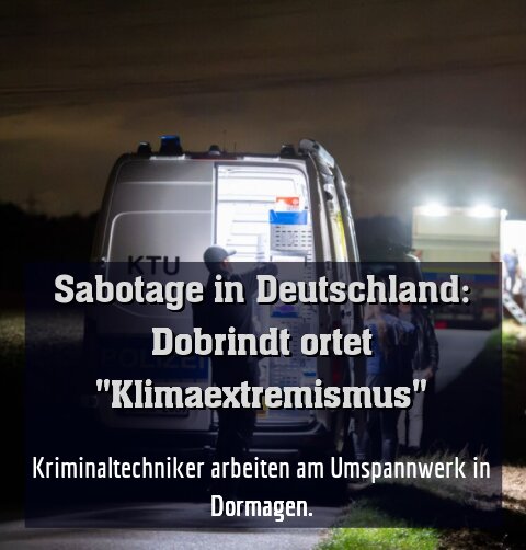 Kriminaltechniker arbeiten am Umspannwerk in Dormagen.