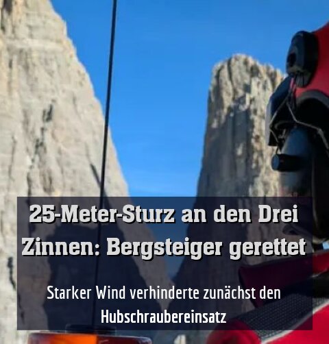 Starker Wind verhinderte zunächst den Hubschraubereinsatz