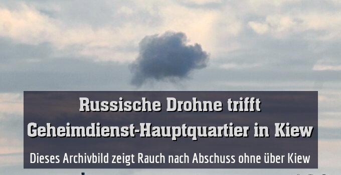 Dieses Archivbild zeigt Rauch nach Abschuss ohne über Kiew