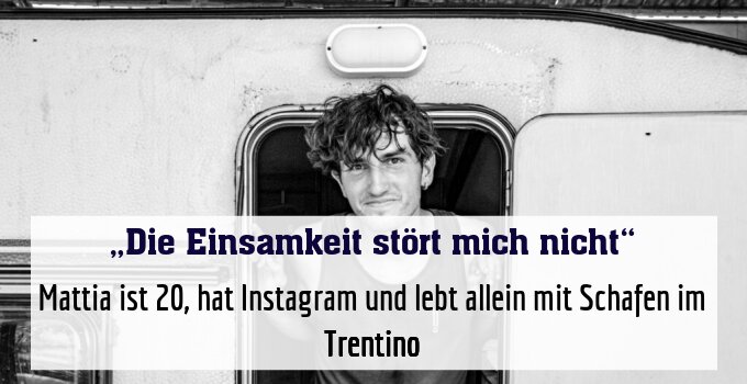 Mattia ist 20, hat Instagram und lebt allein mit Schafen im Trentino