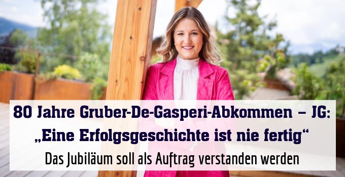 Das Jubiläum soll als Auftrag verstanden werden