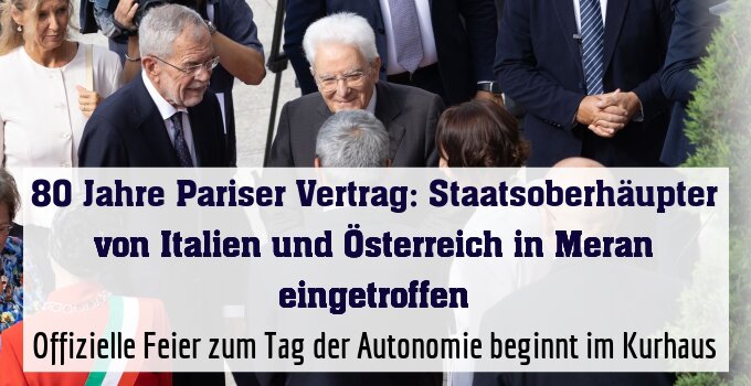 Offizielle Feier zum Tag der Autonomie beginnt im Kurhaus