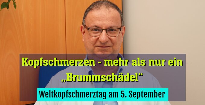 Weltkopfschmerztag am 5. September