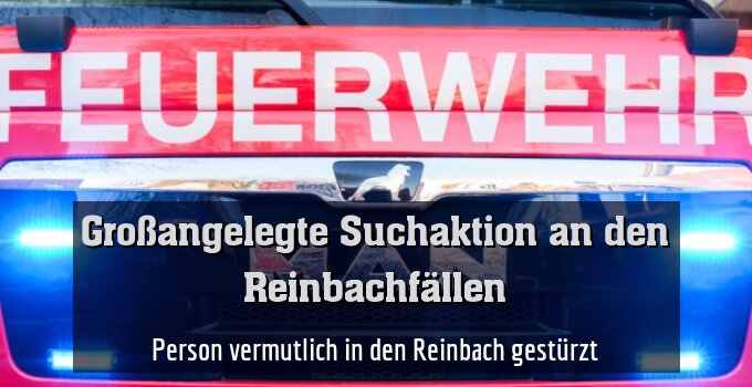 Person vermutlich in den Reinbach gestürzt