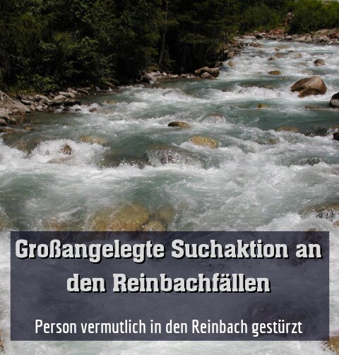 Person vermutlich in den Reinbach gestürzt