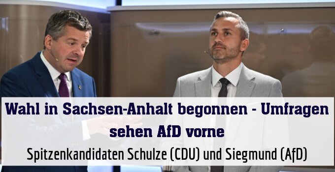 Spitzenkandidaten Schulze (CDU) und Siegmund (AfD)