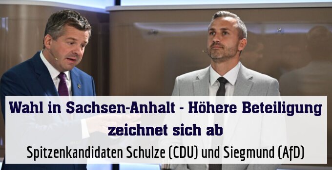 Spitzenkandidaten Schulze (CDU) und Siegmund (AfD)