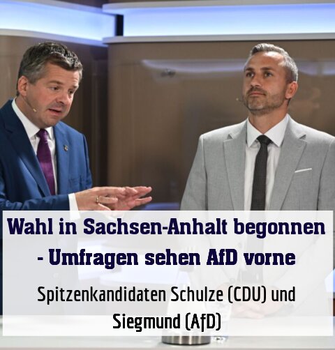 Spitzenkandidaten Schulze (CDU) und Siegmund (AfD)