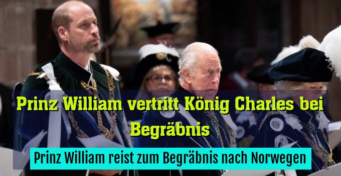 Prinz William reist zum Begräbnis nach Norwegen