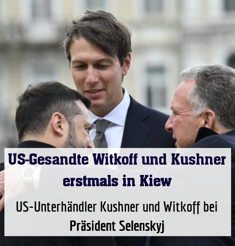 US-Unterhändler Kushner und Witkoff bei Präsident Selenskyj