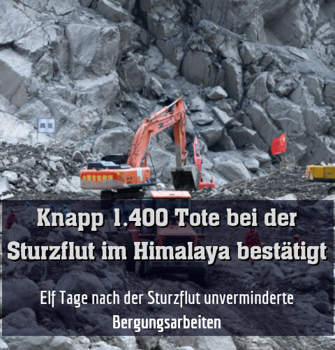 Elf Tage nach der Sturzflut unverminderte Bergungsarbeiten
