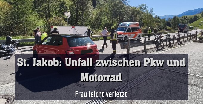 Frau leicht verletzt