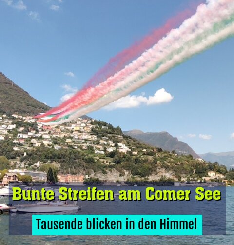 Tausende blicken in den Himmel