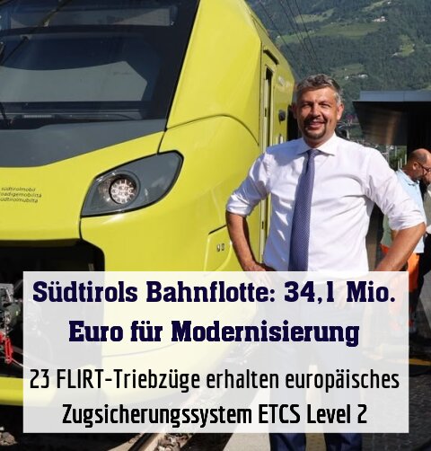 23 FLIRT-Triebzüge erhalten europäisches Zugsicherungssystem ETCS Level 2