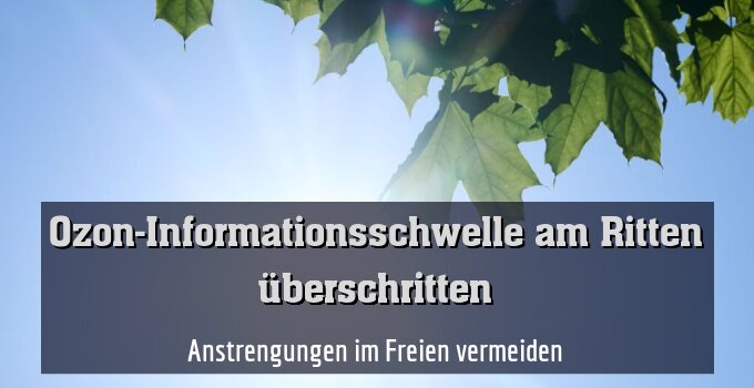 Anstrengungen im Freien vermeiden