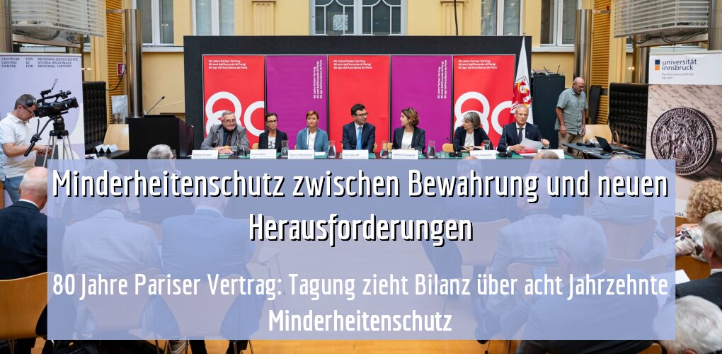 80 Jahre Pariser Vertrag: Tagung zieht Bilanz über acht Jahrzehnte Minderheitenschutz