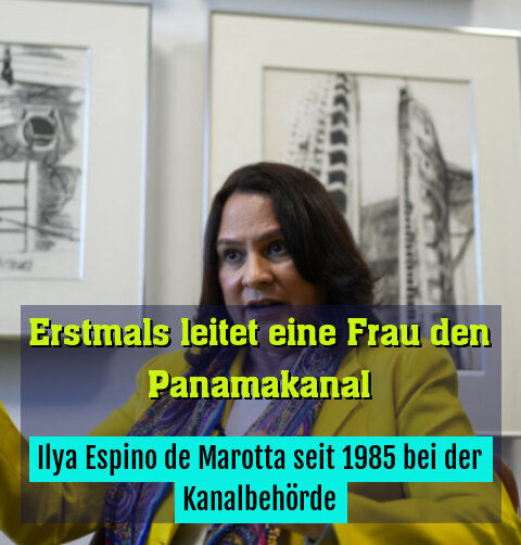 Ilya Espino de Marotta seit 1985 bei der Kanalbehörde