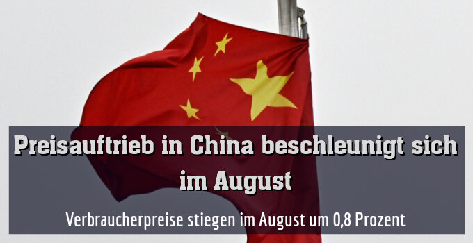 Verbraucherpreise stiegen im August um 0,8 Prozent