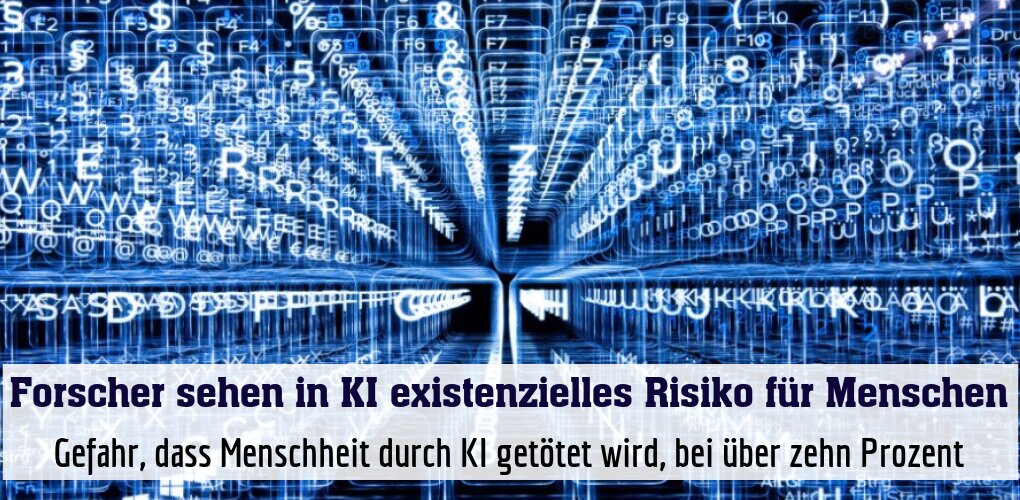 Gefahr, dass Menschheit durch KI getötet wird, bei über zehn Prozent