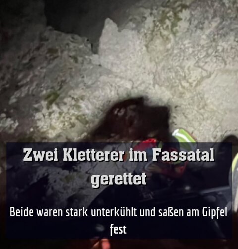 Zwei Kletterer gerieten in Bergnot