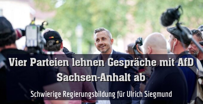 Schwierige Regierungsbildung für Ulrich Siegmund