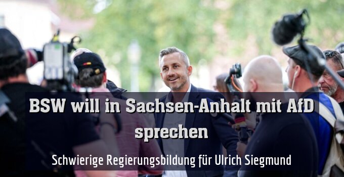 Schwierige Regierungsbildung für Ulrich Siegmund