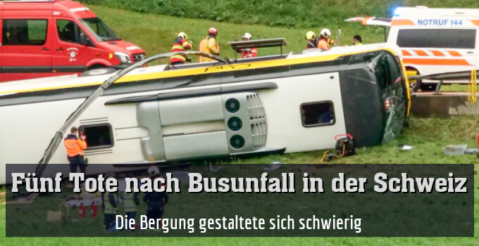 Die Bergung gestaltete sich schwierig