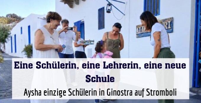 Aysha einzige Schülerin in Ginostra auf Stromboli