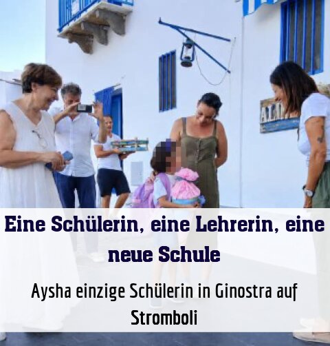 Aysha einzige Schülerin in Ginostra auf Stromboli