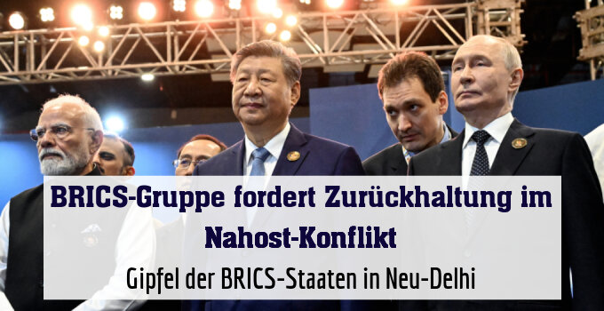 Gipfel der BRICS-Staaten in Neu-Delhi