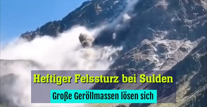 Große Geröllmassen lösen sich