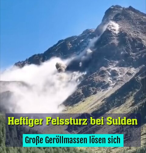 Große Geröllmassen lösen sich