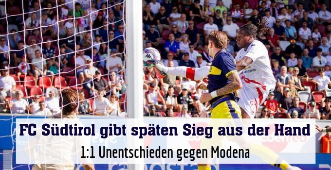 1:1 Unentschieden gegen Modena