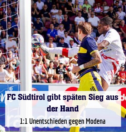 1:1 Unentschieden gegen Modena