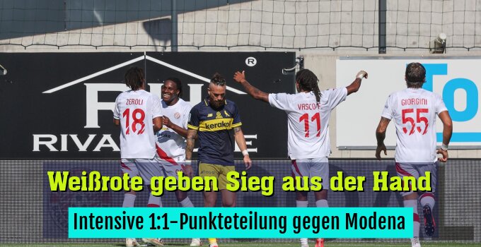Intensive 1:1-Punkteteilung gegen Modena